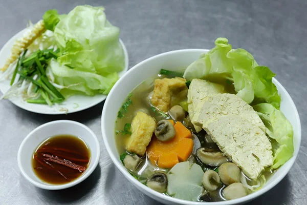 thành phẩm hủ tiếu chay của học viên