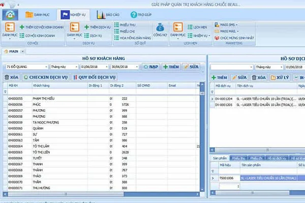 phần mềm spa beauty soft