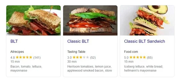 ví dụ về Schema recipe