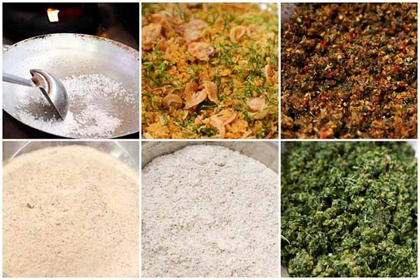 Hỗn hợp muối rang và muối chấm