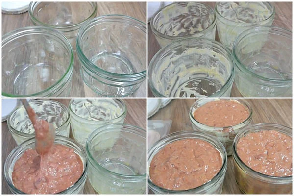 Đổ hỗn hợp vào khuôn