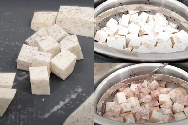 Các bước chế biến khoai môn