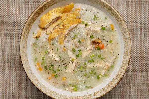 Cháo gà kiểu miền Bắc