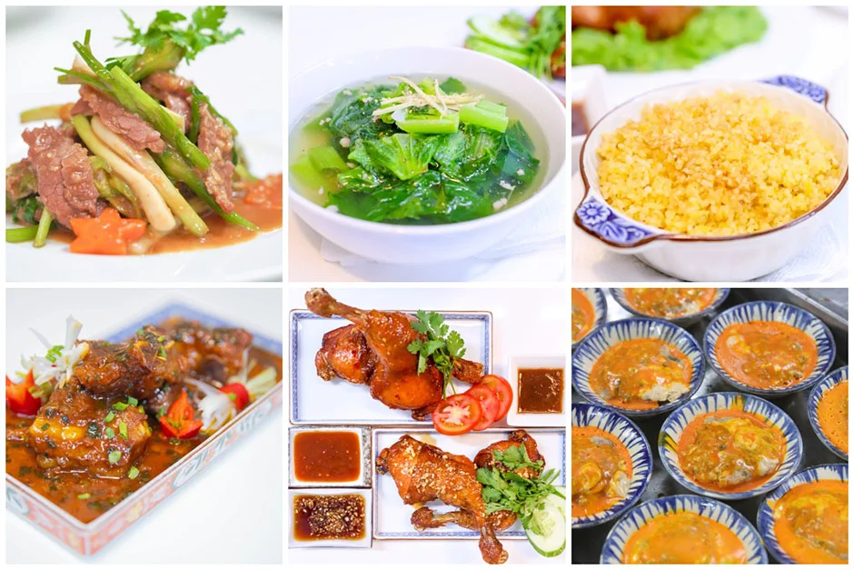 Thực đơn các món ăn