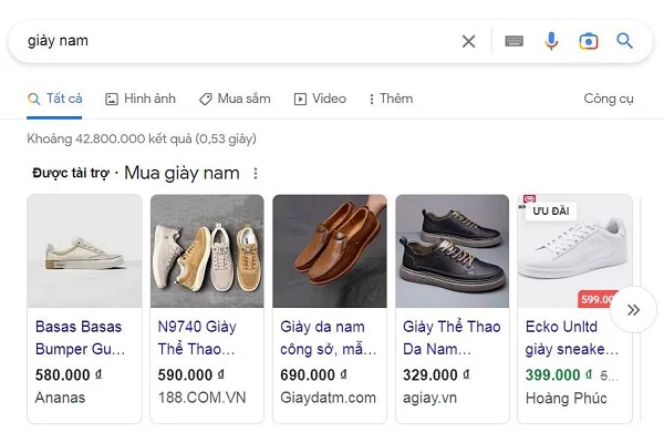 quảng cáo mua sắm