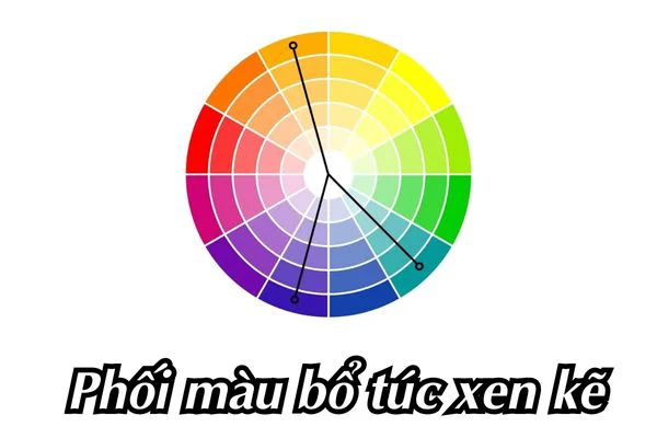 nguyên tắc phối màu bổ túc xen kẽ