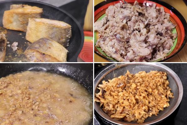 làm cơm chiên cá mặn