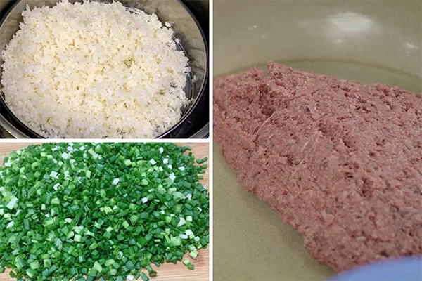 Sơ chế nguyên liệu cho món xôi chim bồ câu