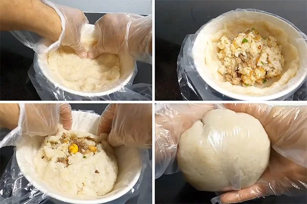 Tạo hình cho xôi chiên giòn