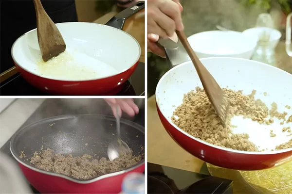 Xào săn thịt chim bồ câu