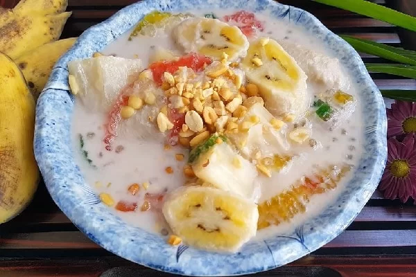 chè chuối chưng khoai lang
