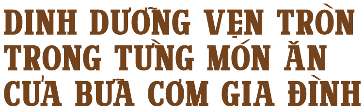 dinh dưỡng vẹn tròn trong từng món ăn của bữa cơm gia đình