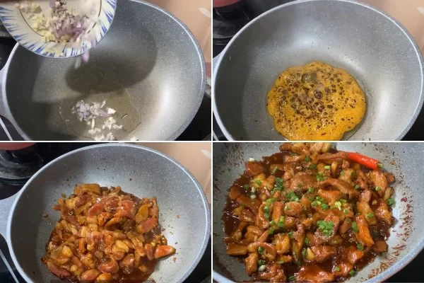 Kho cho thịt ngấm gia vị