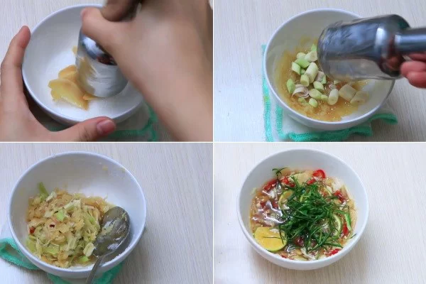 Làm nước mắm chấm ốc