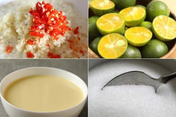 Nguyên liệu chính làm nước chấm gà sốt thái