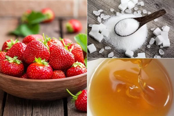 Nguyên liệu làm kẹo hồ lô dâu tây