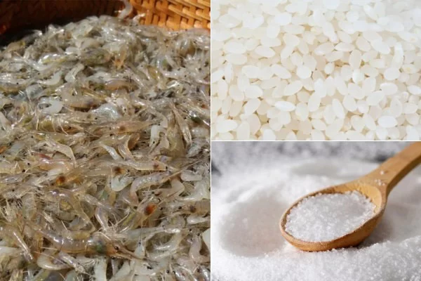 Nguyên liệu làm mắm tép miền Bắc