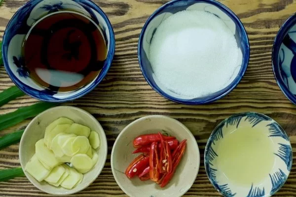 Nguyên liệu làm nước mắm chấm cá hấp