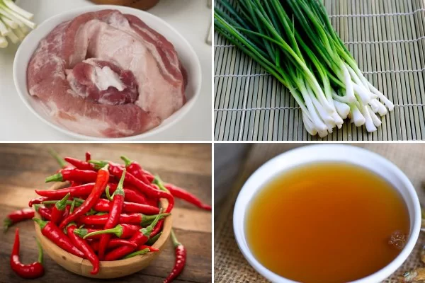 Nguyên liệu làm thịt rang cháy cạnh