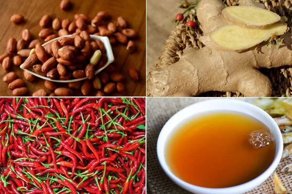 Nguyên liệu nấu nước chấm đậu phộng