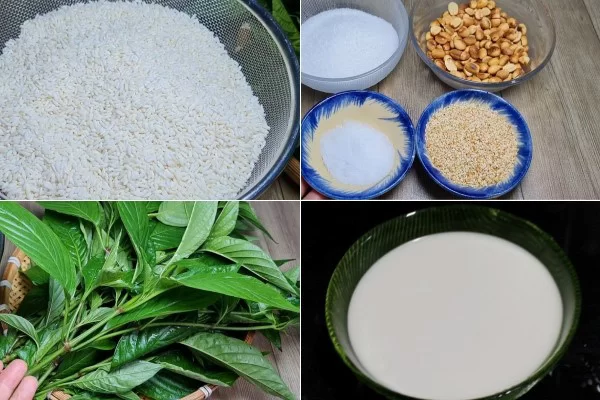 Nguyên liệu nấu xôi lá cẩm