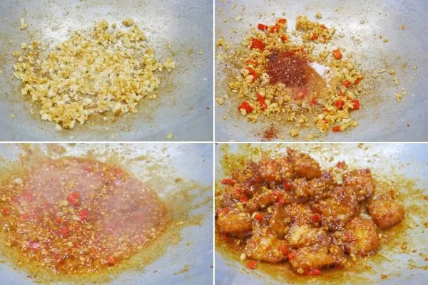 Phi thơm tỏi, nấu nước xốt mắm