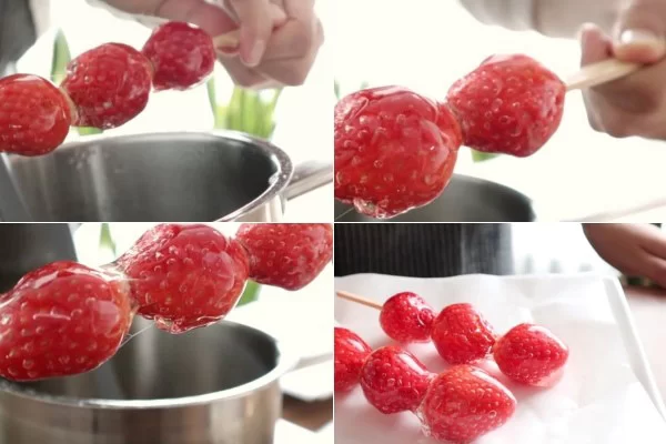 Phủ đường cho dâu tây