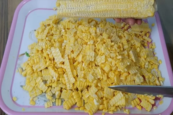 sơ chế bắp