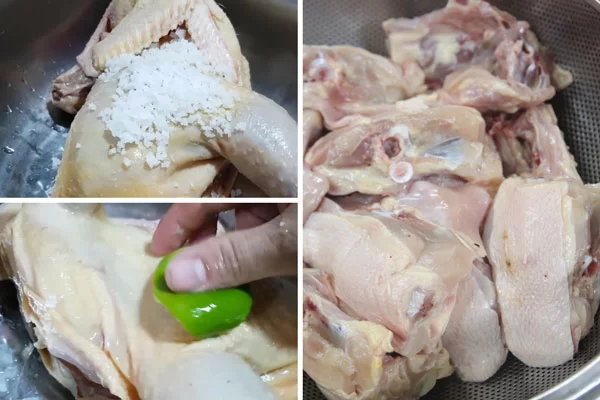 Sơ chế gà thật kỹ