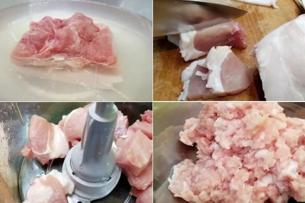Sơ chế và xay thịt heo