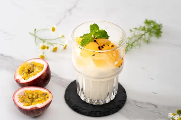 sữa chua đánh đá chanh leo