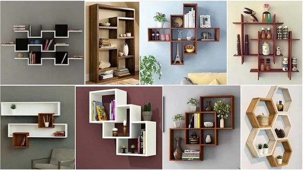 trang trí ô vuông trên tường phòng khách