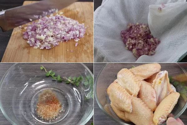 Ướp gia vị cho món gà sốt me