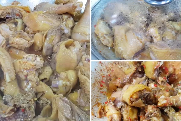 Xào săn thịt gà