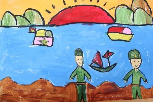 bé vẽ tranh theo chủ đề