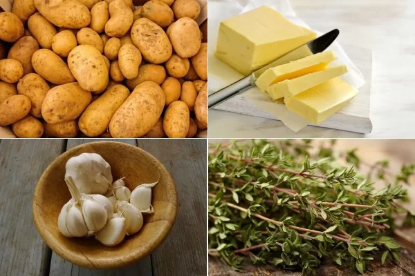 Nguyên liệu cần có để làm khoai tây đút lò