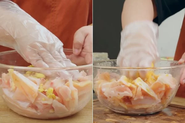 Ướp sụn gà với các loại gia vị