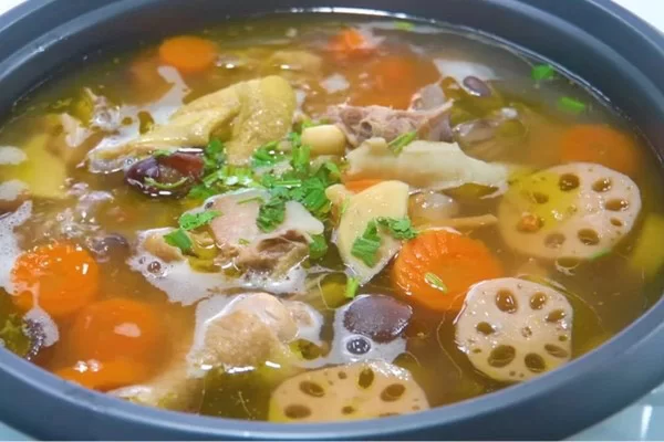 cách làm lẩu gà thuốc bắc