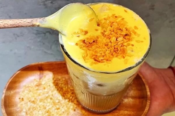 cách làm trà sữa kem trứng dừa nướng
