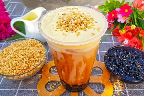 trà sữa kem trứng dừa nướng