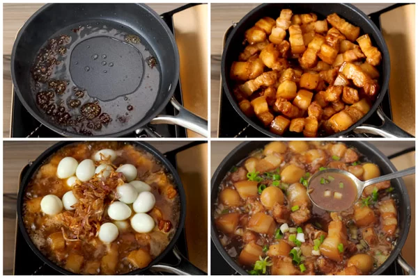 Cách kho thịt và trứng cút ngon