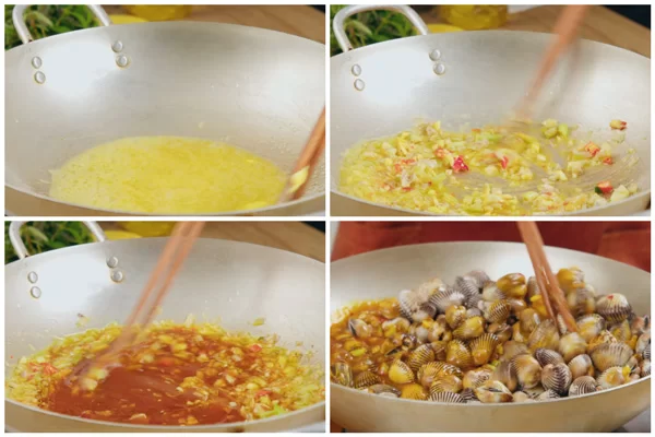 Cách nấu sò huyết rang me