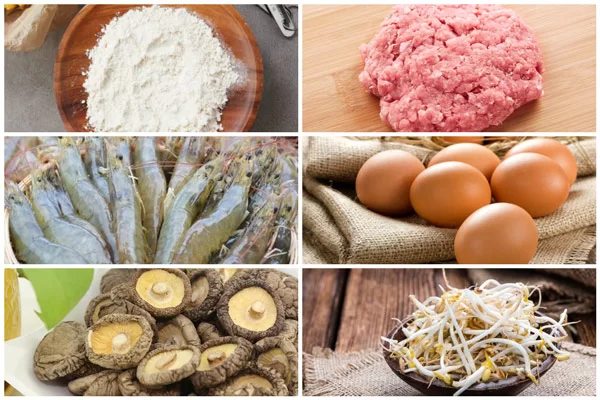 Nguyên liệu chính làm bánh xèo miền Bắc