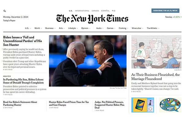 the new york times website