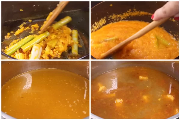 Nấu nước dùng lẩu hải sản chay