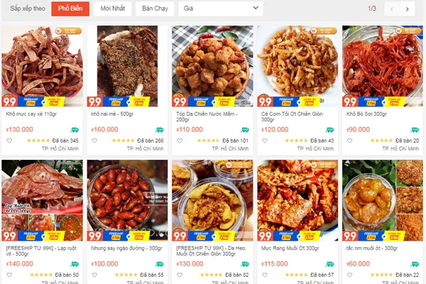 Mở quán ăn vặt online