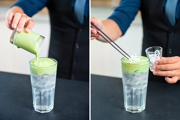 pha chế coconut matcha