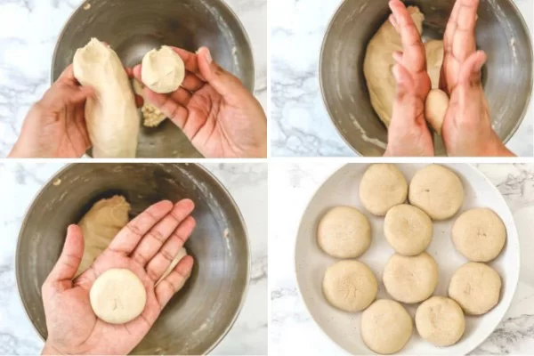 Chia bột thành từng viên có kích thước đều nhau