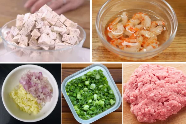 Chuẩn bị các nguyên liệu trước khi làm bánh