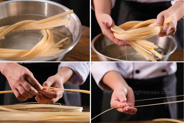 Lạt mềm sẽ dễ gói bánh hơn